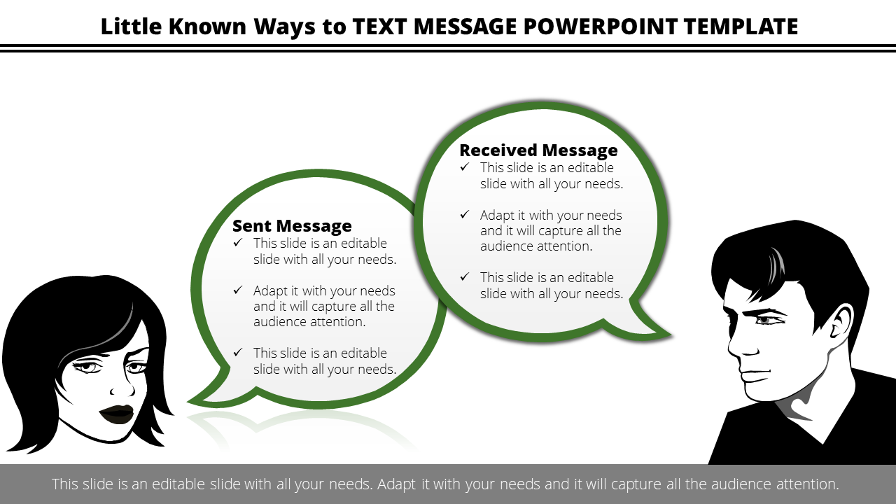 Amazing Text Message PowerPoint Template Presentation